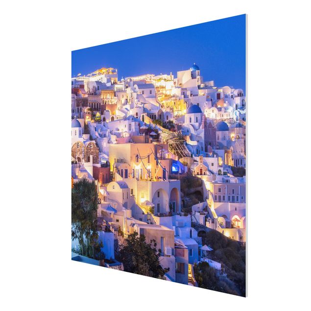 Stampa su Forex - Santorini di notte - Quadrato 1:1