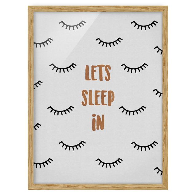Poster con cornice - Citazione camera da letto Lets Sleep In