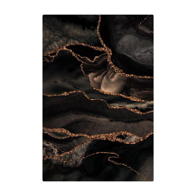 Tappetino di sughero - Nero con brillantini dorati - Formato verticale 2:3