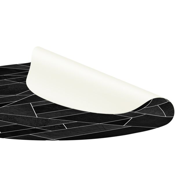 Tappeti grandi Acquerello geometrico in bianco e nero