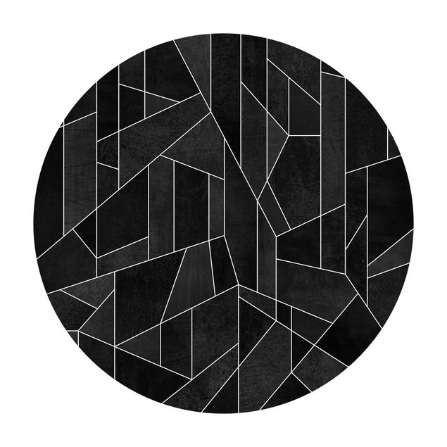Astrattismo Acquerello geometrico in bianco e nero