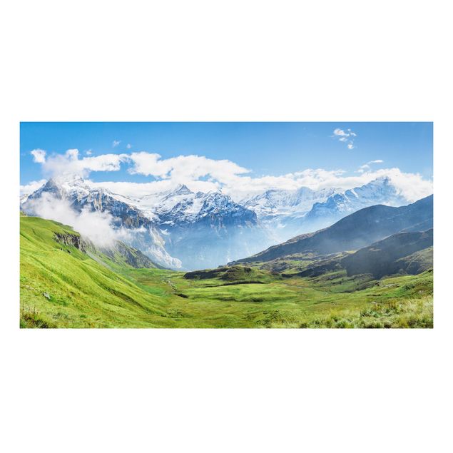 Stampa su Forex - Panorama delle Alpi svizzere - Formato orizzontale 2:1