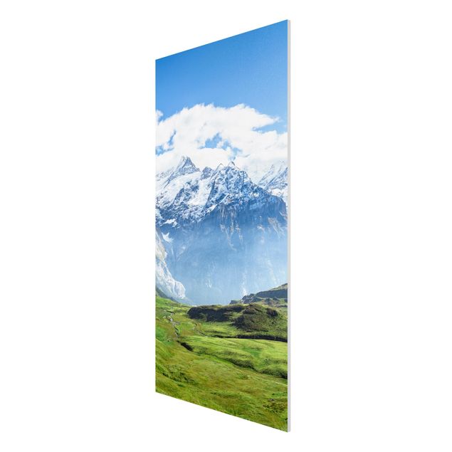 Stampa su Forex - Panorama delle Alpi svizzere - Formato verticale 1:2
