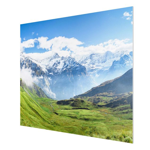 Stampa su Forex - Panorama delle Alpi svizzere - Formato orizzontale 4:3