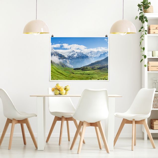 Poster - Panorama delle Alpi svizzere