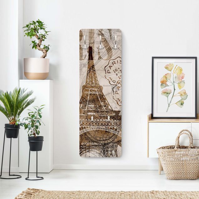 Appendiabiti - Shabby Chic Collage - Parigi