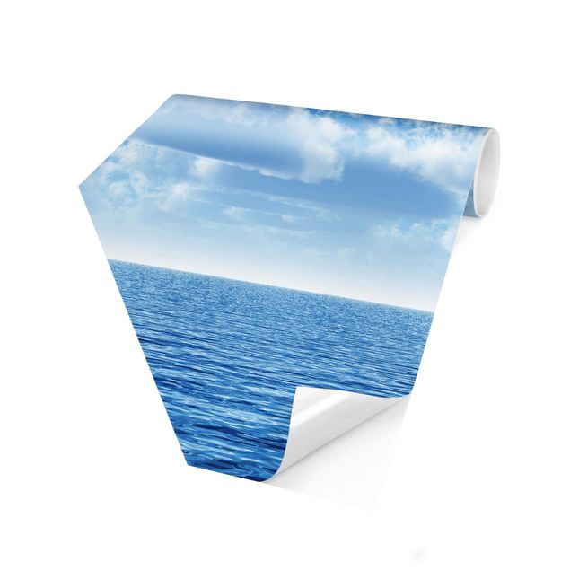 Carta da parati esagonale adesiva con disegni - Shining Ocean