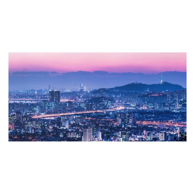 Stampa su Forex - Skyline di Seul - Formato orizzontale 2:1