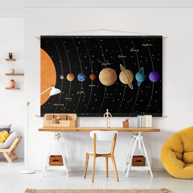 Arazzi da parete grande Sistema solare