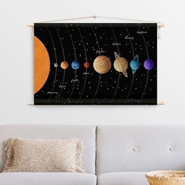 Arazzi da parete stelle Sistema solare