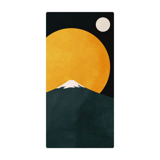 Tappetino di sughero - Sole, luna e montagne - Formato verticale 1:2