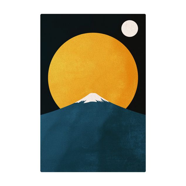 Tappetino di sughero - Sole, luna e montagne - Formato verticale 2:3