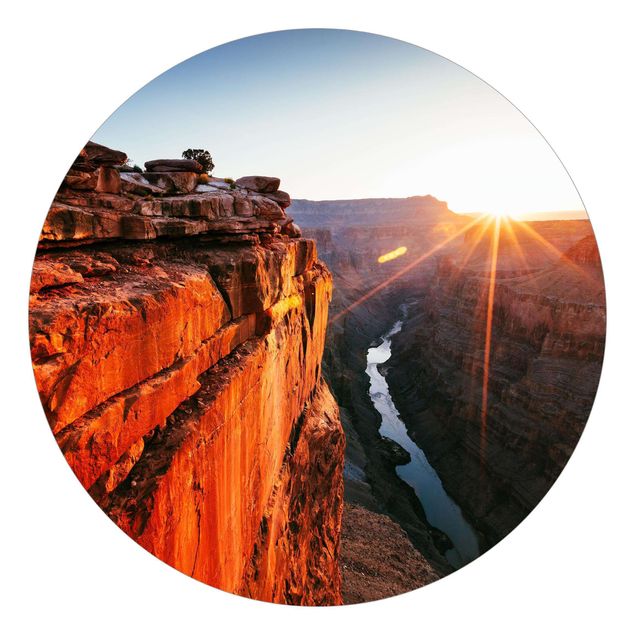 Carte da parati rotonde - Sole nel Grand Canyon