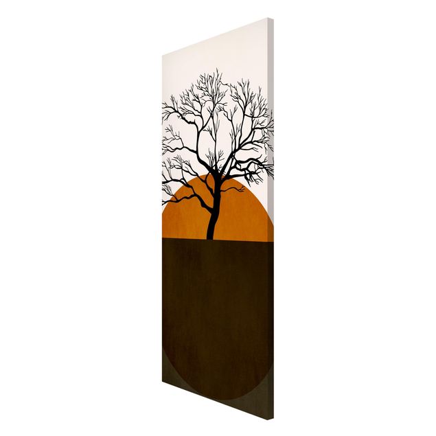 Lavagna magnetica - Sole con albero - Formato verticale 1:2