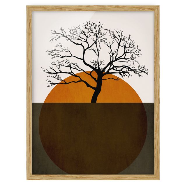 Poster con cornice - Sole con albero