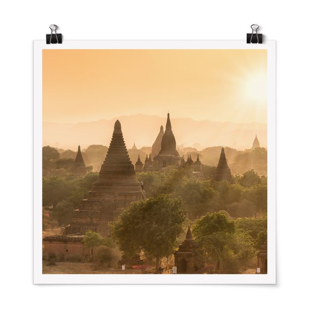 Poster - Tramonto su Bagan