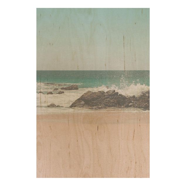 Stampa su legno - Spiaggia assolata in Messico
