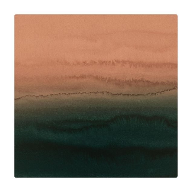Tappetino di sughero - Gioco di colori fragore delle onde - Quadrato 1:1