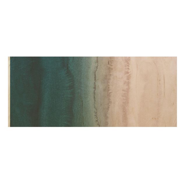 Stampa su legno - Gioco di colori fragore delle onde