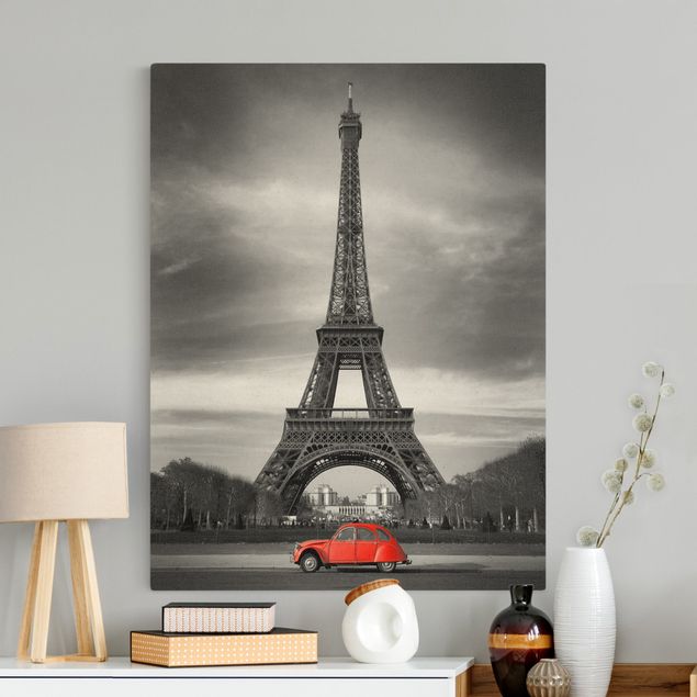 Stampa su tela bianco e nero Spot su Parigi