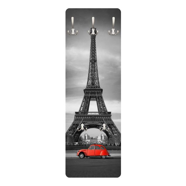 Appendiabiti - Torre Eiffel a Parigi con Dyane rossa
