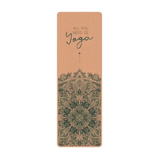 Tappetino yoga - Detto All you need is Yoga blu