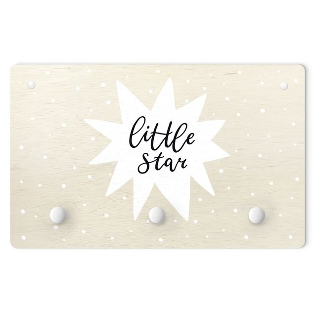Appendiabiti per bambini - Citazione Little Star con stella in bianco