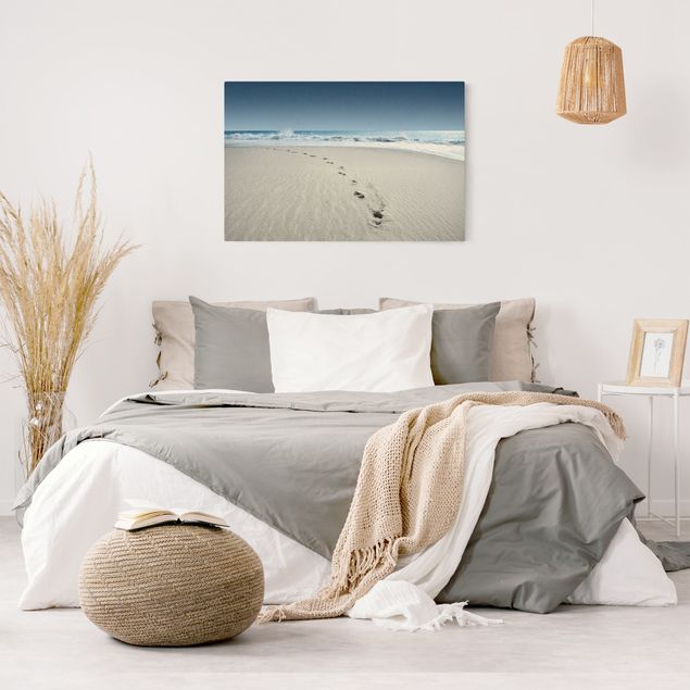 Quadri moderni per soggiorno Tracce nella sabbia