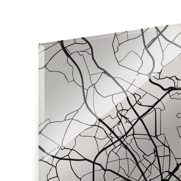 Quadro in vetro - Cologne City Map - Classic - Verticale 3:4