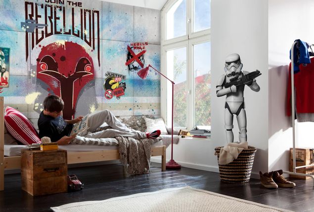 Carta da parati gaming Star Wars il muro dei ribelli