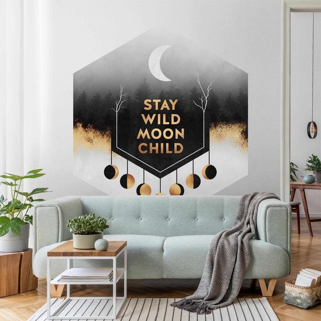 Abstrakte Malerei Stay Wild Moon Child