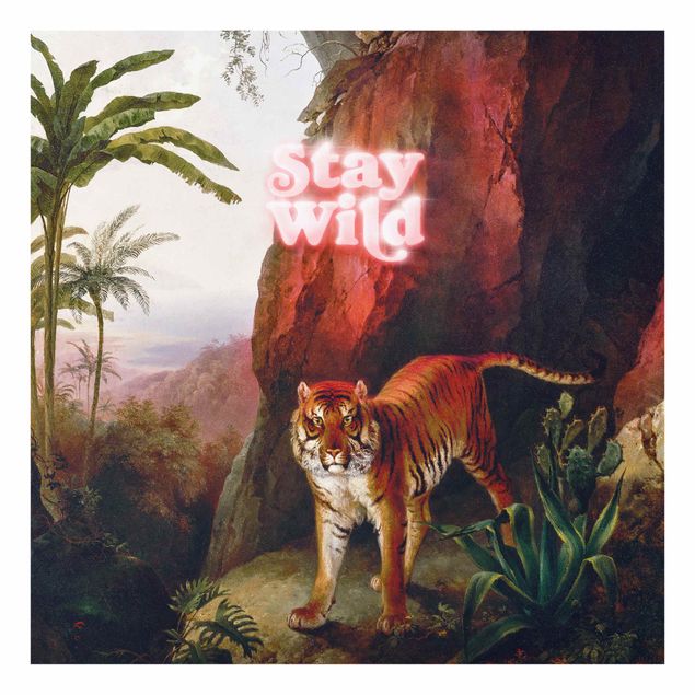Quadro in vetro - Stay Wild Tiger - Quadrato 1:1