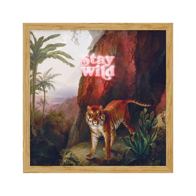 Poster con cornice - Stay Wild Tiger