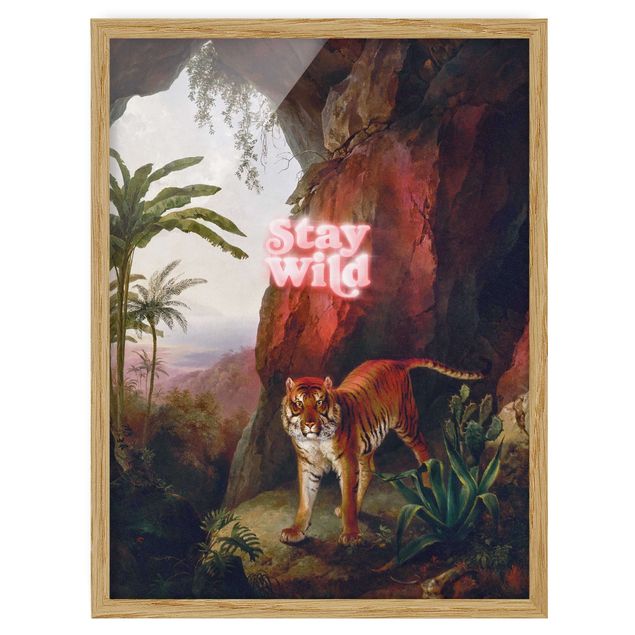 Poster con cornice - Stay Wild Tiger