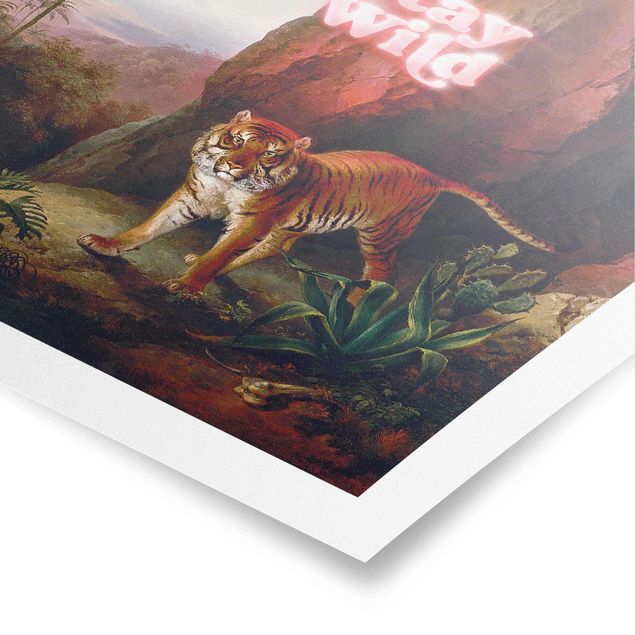 Poster riproduzione - Stay Wild Tiger - 2:3