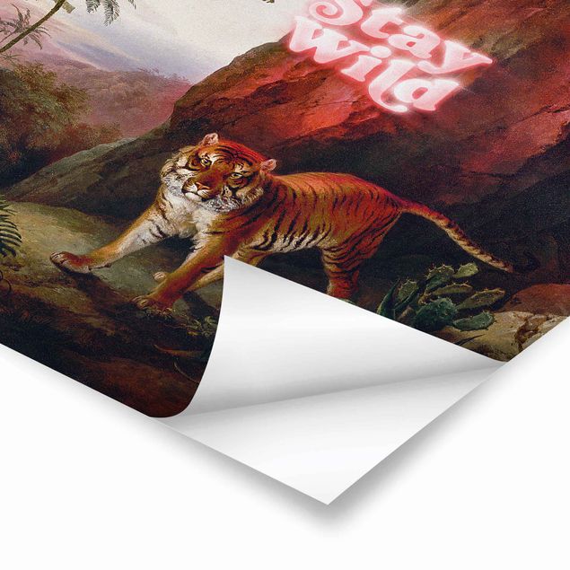 Poster riproduzione - Stay Wild Tiger - 2:3