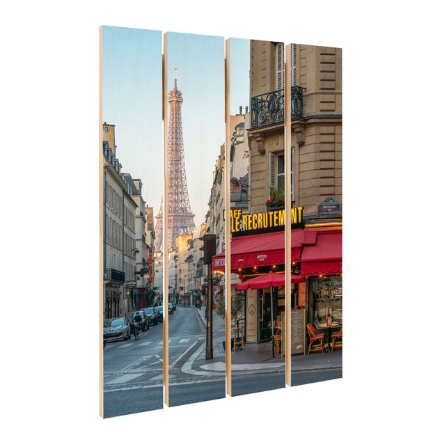 Stampa su legno - Strade di Parigi
