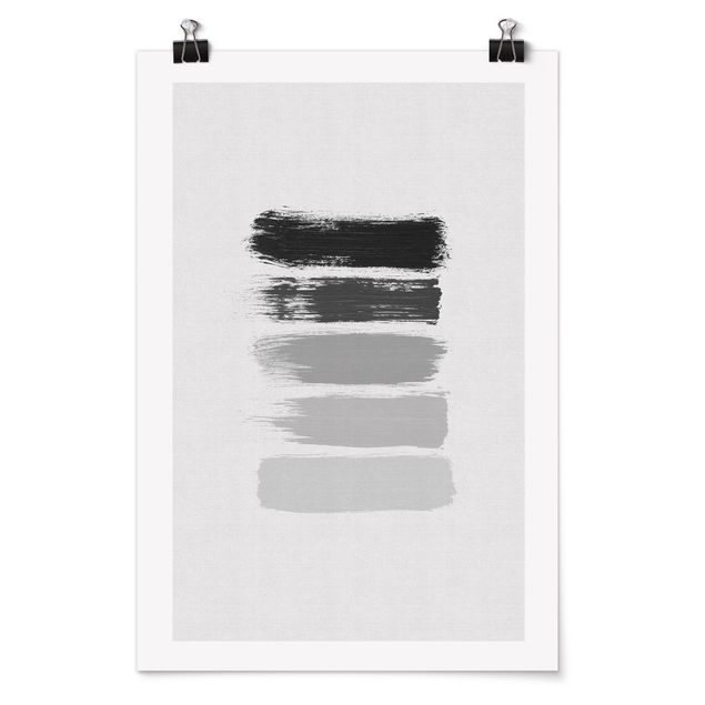 Poster - Righe in nero e grigio