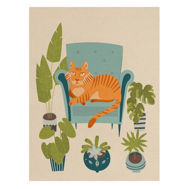 Stampe su tela Illustrazione di una tigre domestica
