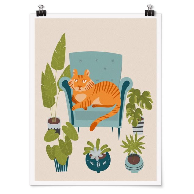 Poster - Illustrazione di mini tigre domestica