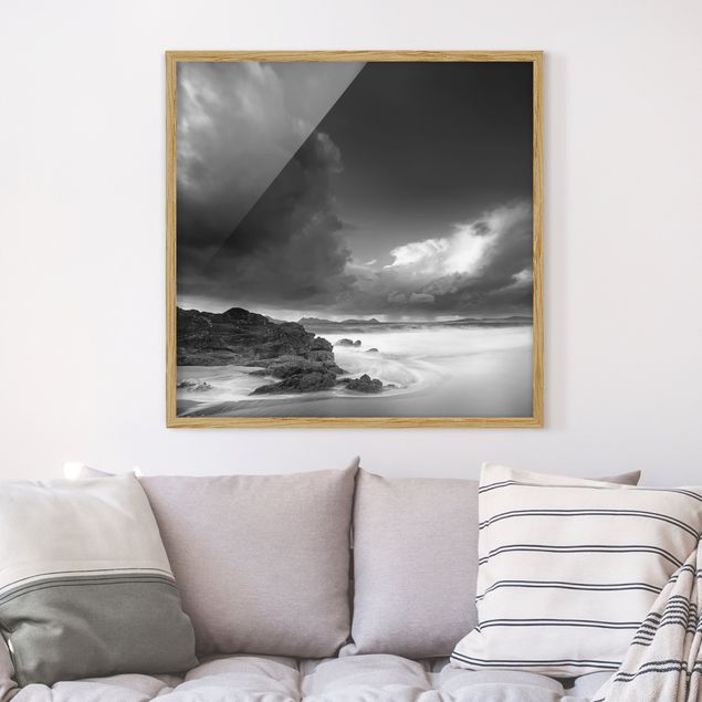Poster con cornice - Tempesta sulla costa