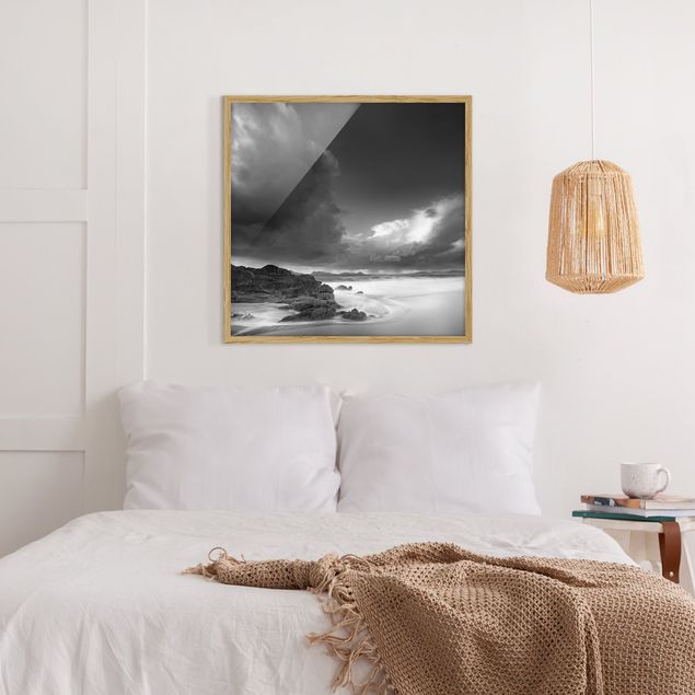 Poster con cornice - Tempesta sulla costa
