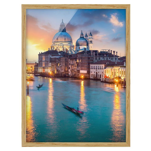 Poster con cornice - Tramonto a Venezia