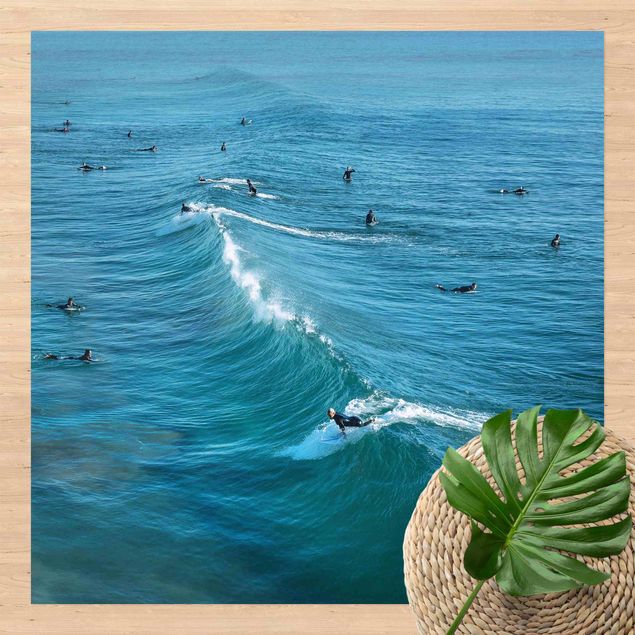 Tappeto bagno blu Surfista a Huntington Beach