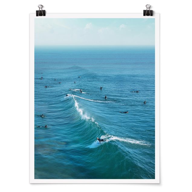 Poster riproduzione - Surfista a Huntington Beach
