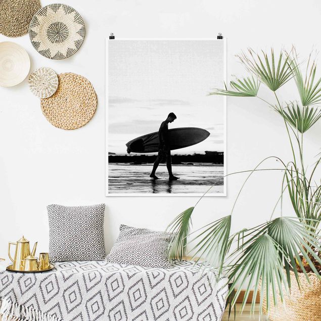 Poster riproduzione - Surfista all'ombra