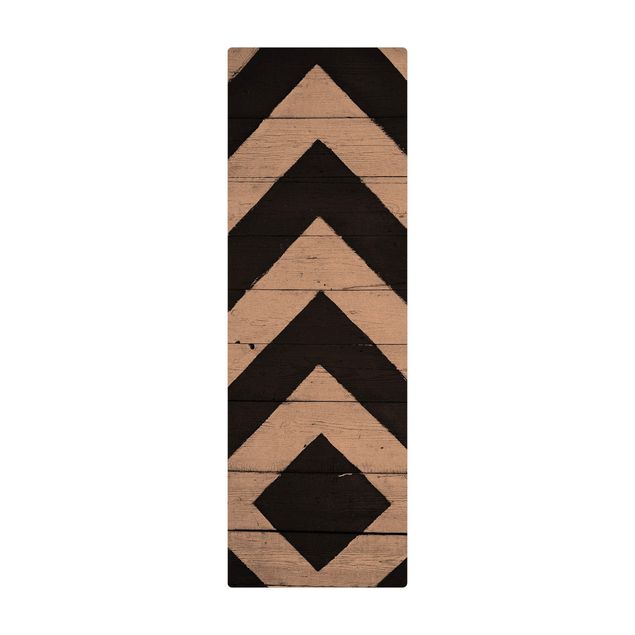 Tappetino di sughero - Simmetria su travi di legno - Formato verticale 1:2