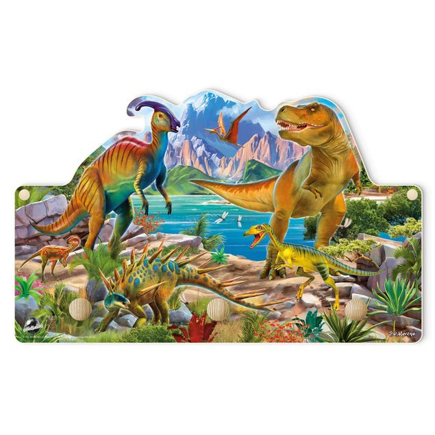 Appendiabiti per bambini - T-Rex e Parasaurolofo