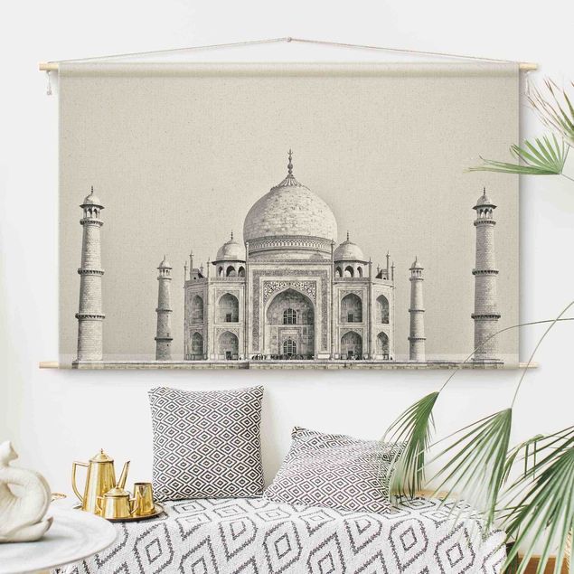 Arazzi da parete moderno Taj Mahal in grigio
