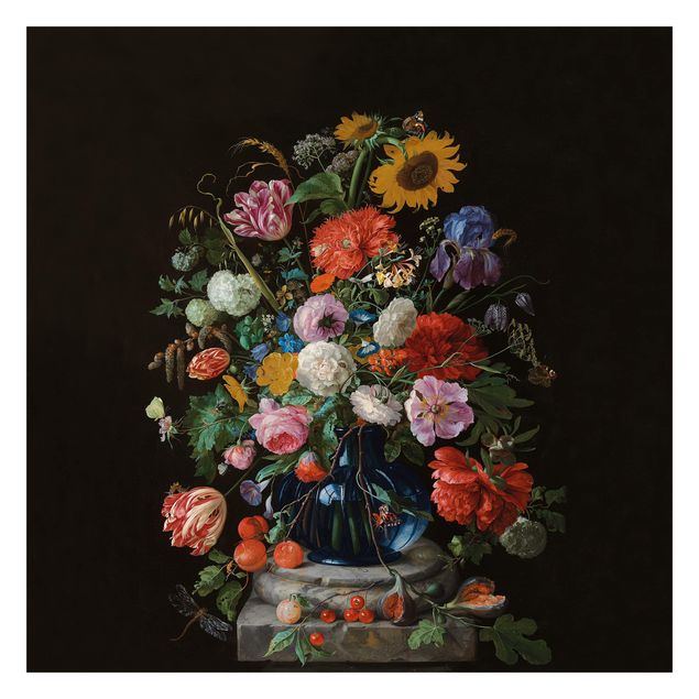 Carta da parati - Jan Davidsz De Heem - Glass Vase With Flowers